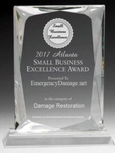 Atlanta Small Business Excellence Award for Damage restoratino Company